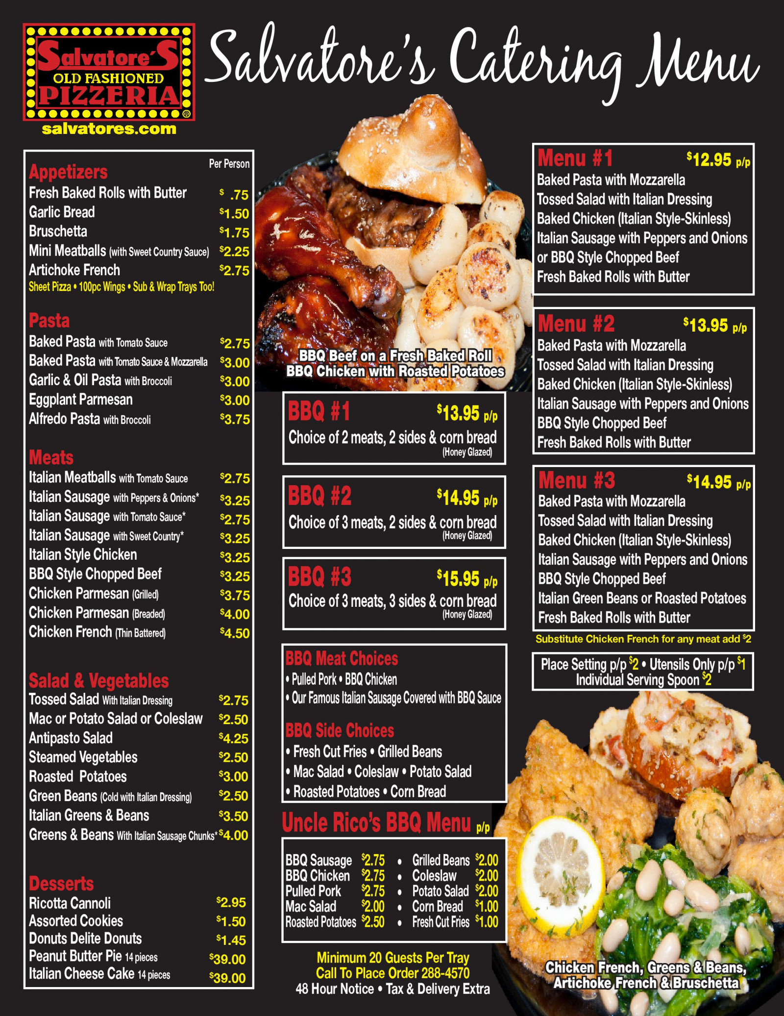 Pizza, Subs &amp; More Catering Rochester NY | Salvatore's Pizzeria