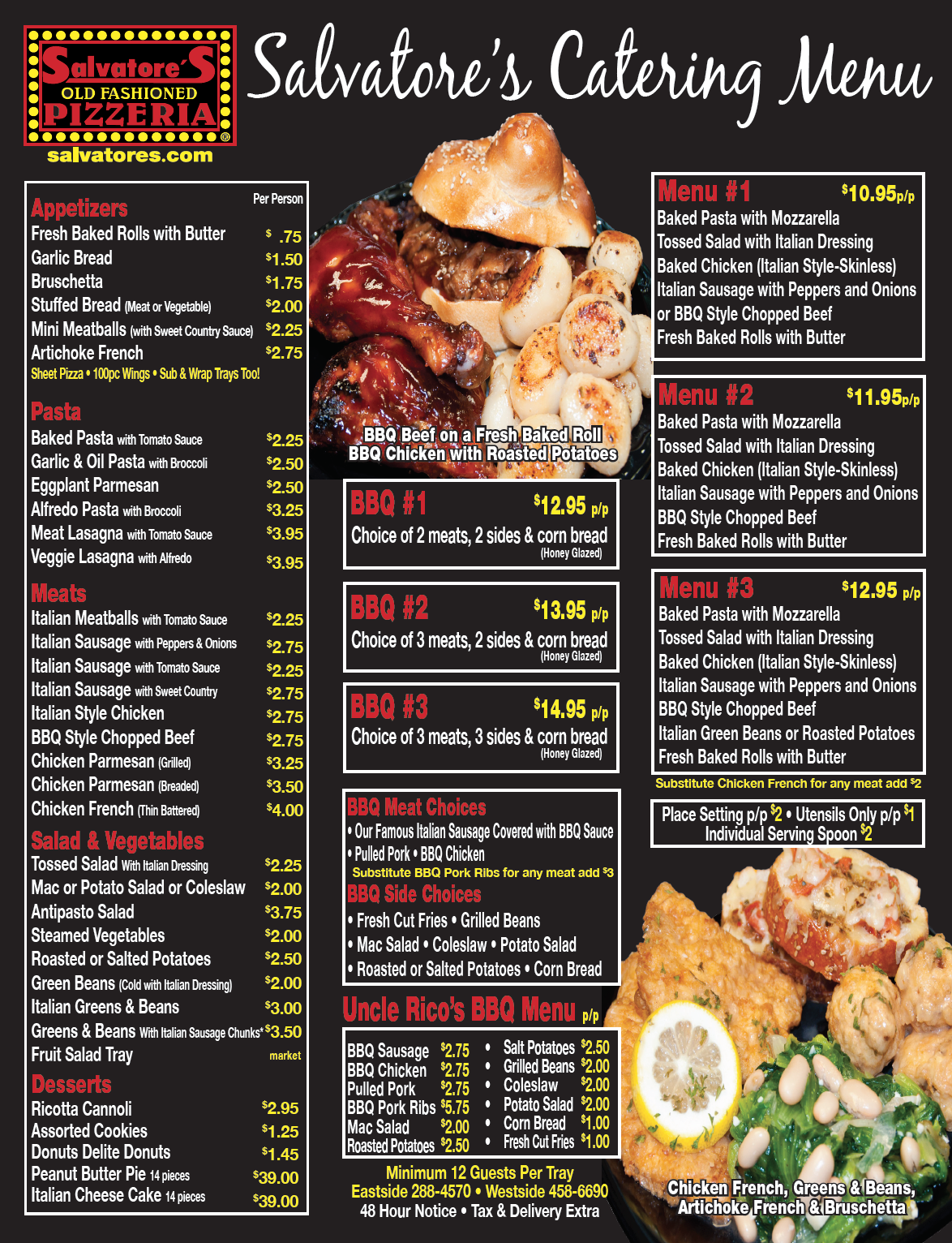 Pizza, Subs & More Catering Rochester NY Salvatore's Pizzeria