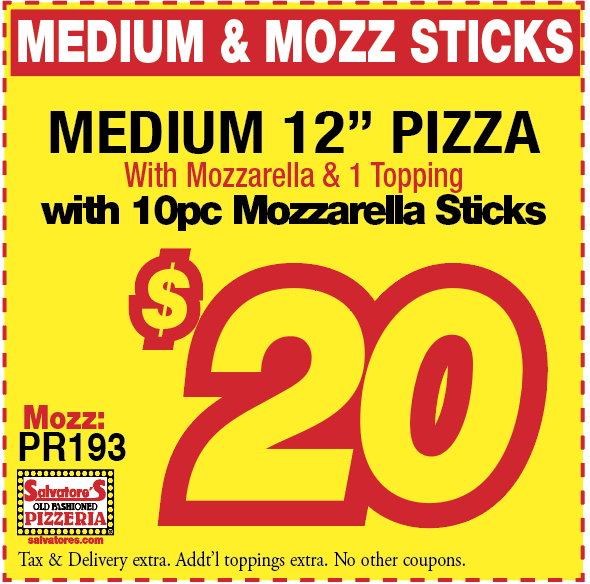 Pizza Coupons Rochester NY Salvatore's Pizzeria